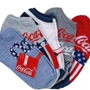 COCA-COLA 5 PAIR NO SHOW SOCKS